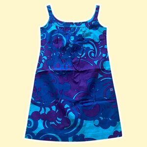 VTG ~ 1990s ~ Boltze Modell ~ Blue and Purple Abstract Mini Dress ~ Size 40
